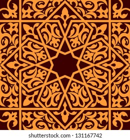 Arabic and islamic seamless ornament for background design. Jpeg (bitmap) version also available in gallery