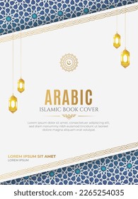 Arabic Islamic Style Book Cover Design with Arabic Pattern and Ornaments