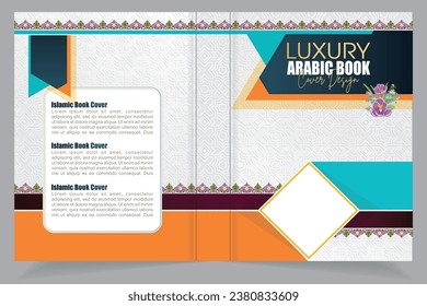 Arabic Islamic Style Book Cover Design with Arabic Pattern Border