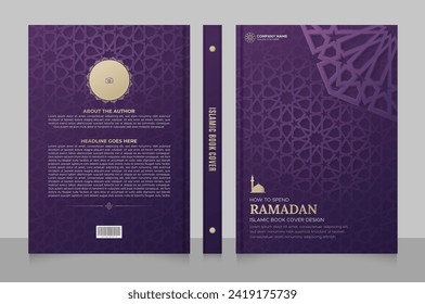 Arabic Islamic Style Book Cover Design with Arabic Pattern and Ornaments