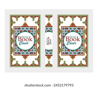 Arabic Islamic Style Book Cover Design with Arabic Pattern and Ornaments