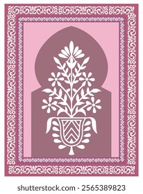 Arabic or Islamic Traditional floral frame set , Illustration for Arabic floral frame Traditional Islamic multicolor multicolor bundle design 