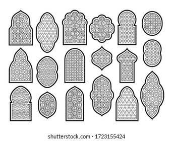 Arabic or Islamic windows set