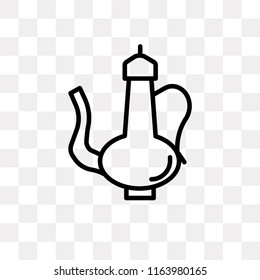 Arabic Jar vector icon isolated on transparent background, Arabic Jar logo concept
