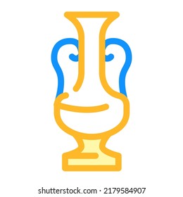 vector de color del contenedor de yugo árabe. signo de contenedor de jarra árabe. ilustración de símbolo aislado