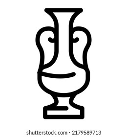 arabic jug container line icon vector. arabic jug container sign. isolated contour symbol black illustration