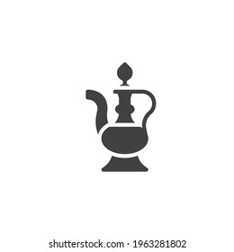 Arabic kettle vector icon. filled flat sign for mobile concept and web design. Muslim teapot glyph icon. Symbol, logo illustration. Vector graphics