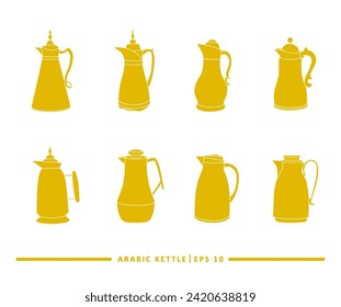 Arabic kettle vector - on white background - flat design