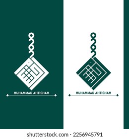 Logo de la caligrafía árabe kufica.
Elegante logotipo de caligrafía kufica con fines de marca. Perfecto para los negocios en el mercado islámico o de Medio Oriente.