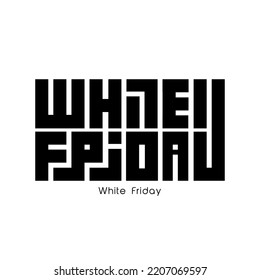 Arabic Kufic logo of White Friday 