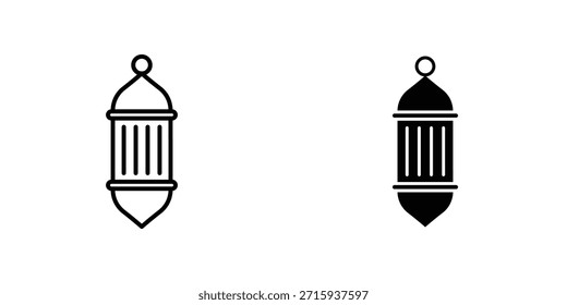 Colección de diseño de icono de lámpara árabe. Signo y Vector para diseños de interfaz de usuario