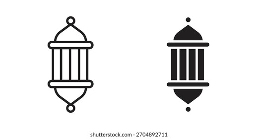 Colección de Vector de icono de lámpara árabe. ilustraciones de Vector de símbolo de stock