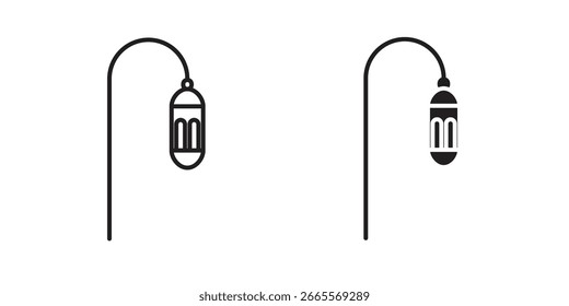 Icono de lámpara árabe. Ilustración vectorial. Ilustración vectorial aislada. Ilustración EPS.