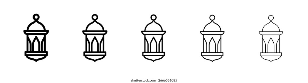 Icono de lámpara árabe en estilo Web. Ilustración vectorial. Eps10