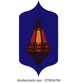 Arabic lamp with stars
