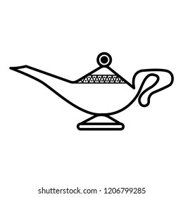 Arabic lamp vector icon