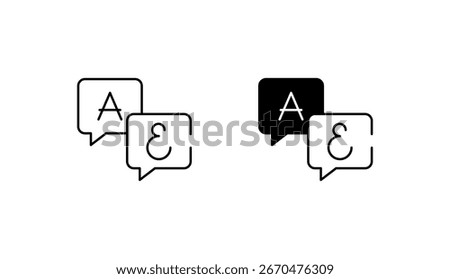 Arabic Language icon design with white background stock illustration