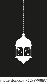 Linterna árabe. Ilustración vectorial aislada para su diseño