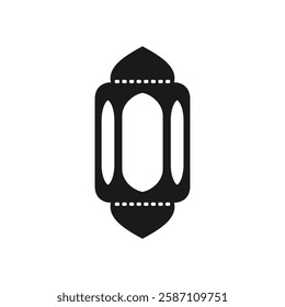 arabic lantern silhouette. for islamic mosque or arabian lighting, illustration of lantern to ramadan