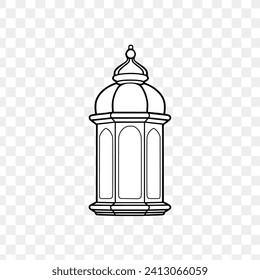 arabic lantern vector. line style. Ramadan and Eid festival
