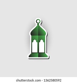 arabic lantern vector sticker concept. ramadan kareem symbol for islamic festival.