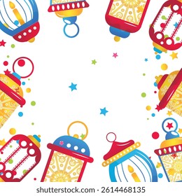Arabic Lanterns Traditional Islamic Decoration Vector Illustration