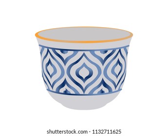 Arabic Lebanese Turkish Coffee Cup - Vector Illustration Isolated Icon svg