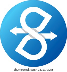 Arabic letter HA Logo design concepts - Blue