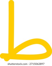Arabic Letter tha' Calligraphy Illustration