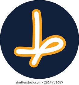 Arabic Letter Tha Icon Vector