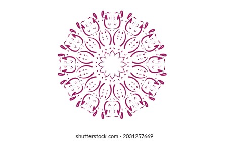 Arabic letters in a circular decorative shape, beautiful Islamic name