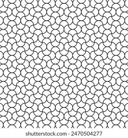 Arabic Linear Black White Pattern Background Vector Illustration