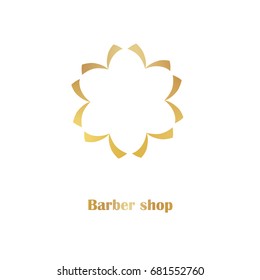 Arabic logo in golden style. Mandala for web, print and creative design. Vector illustration