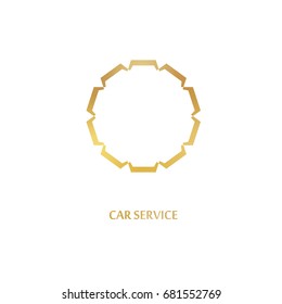 Arabic logo in golden style. Mandala for web, print and creative design. Vector illustration