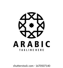 arabic logo icon vector isolated