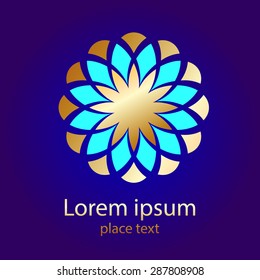 Arabic logo - template design. Luxury Arabic floral ornament.