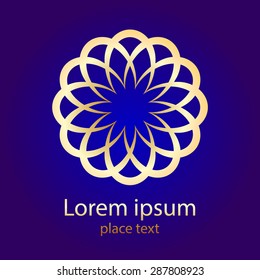 Arabic logo - template design. Luxury Arabic floral ornament.