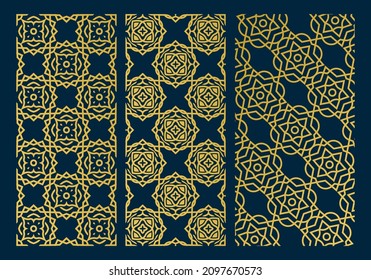 arabischer luxuriöser Hintergrund-Design-Vorlage in goldener Farbe mit Stern- oder Blumenzeilenkonzept
