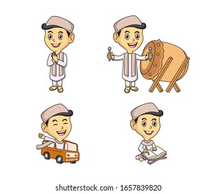 Arabic male character design. funny and cute characters.