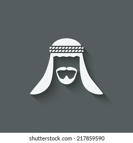 Arabic Man Avatar - Vector Illustration. Eps 10