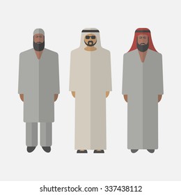Arabic man character image. Vector illustration