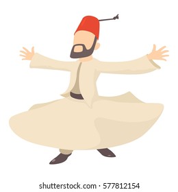 Arabic man icon. Cartoon illustration of arabic man vector icon for web