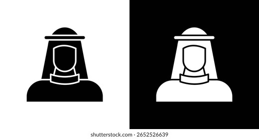 Arabic man icon symbol collection. Flat vector stock illustration.