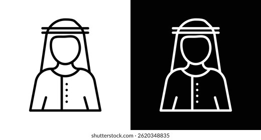 Arabic man icon vector for web and mobile app. Symbol isolated.
