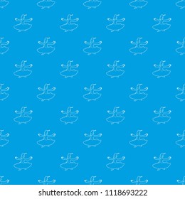 Arabic man pattern vector seamless blue repeat for any use