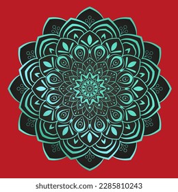 arabic mandala beautiful pattern in the form of a flower for decoration