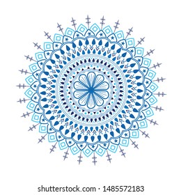 Arabic Mandala Circle Pattern Illustration of Decorative Floral Islamic Vector Design