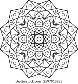 Arabic mandala design art vector illustration 