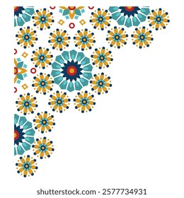 Arabic mandala ornament frame vector design