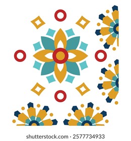 Arabic mandala ornament frame vector design